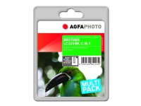 AgfaPhoto - 4-pack - svart, gul, cyan, magenta - compatible - bläckpatron (alternativ för: Brother LC223VALPB) - för Brother DCP-J4120, J562, MFC-J4625, J480, J5320, J680, J880 Business Smart MFC-J4420