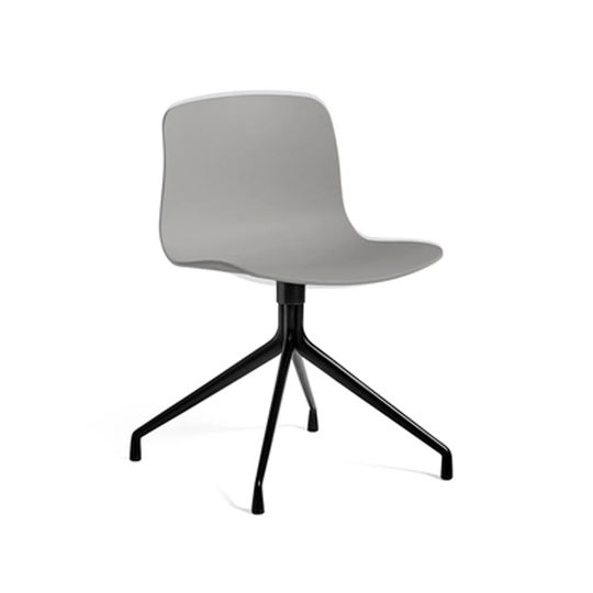 HAY About a Chair 10 kontorsstol concrete grey, svart stativ
