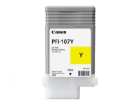Canon PFI-107 Y - 130 ml - gul - original - bläcktank - för imagePROGRAF iPF670, iPF680, iPF685, iPF770, iPF780, iPF785