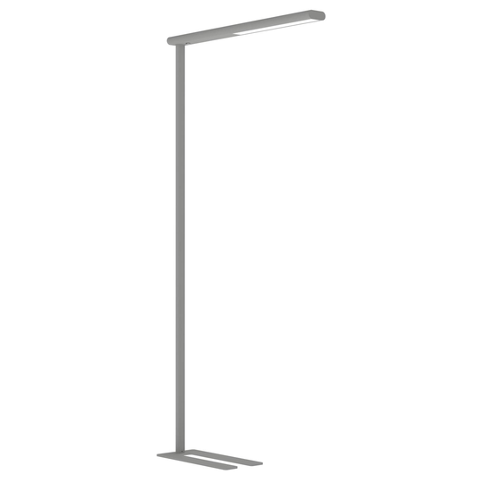 LED-golvlampa till kontor MAULjet, dimbar, silver