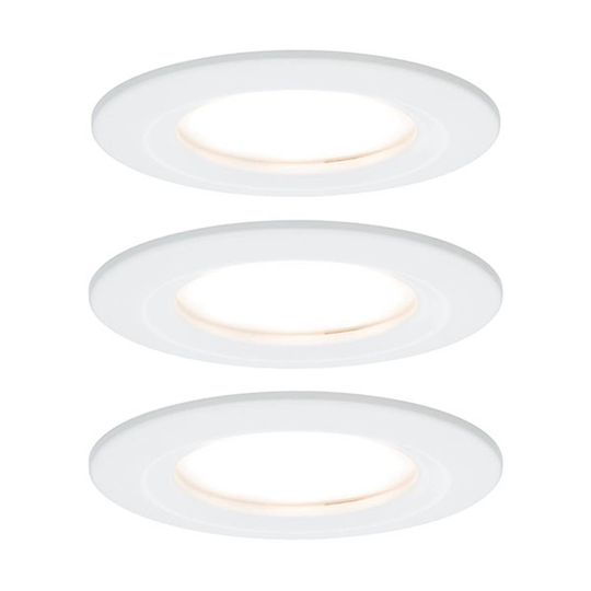 Paulmann Nova LED-inbyggnadsspot 3-pack stel, vit