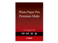 Canon Pro Premium PM-101 - Slät matt - 310 mikrometer - A3 (297 x 420 mm) - 210 g/m² - 20 ark fotopapper - för PIXMA PRO-1, PRO-10, PRO-100