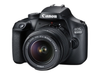 Canon EOS 4000D - Digitalkamera - SLR - 18.0 MP - APS-C - 1 080 p / 30 fps - 3x optisk zoom EF-S 18-55mm DC III lins - Wi-Fi - svart