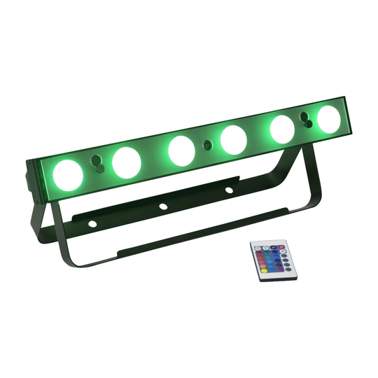 EUROLITE Batteri Bar-6 LED-Spot RGBW fjärrkontroll