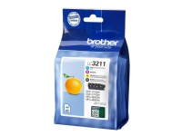 Brother LC3211 Value Pack - 4-pack - svart, gul, cyan, magenta - original - bläckpatron - för Brother DCP-J572, DCP-J772, DCP-J774, MFC-J890, MFC-J895