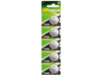 GP Batteries Lithium CR2430, Engångsbatteri, CR2430, Lithium-Manganese Dioxide (LiMnO2), 3 V, 5 styck, 300 mAh