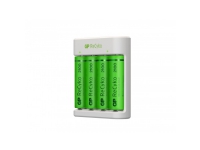GP Batteries E411 + 4x ReCyko+ Mignon Oplader til runde celler NiMH R03 (AAA), R6 (AA)