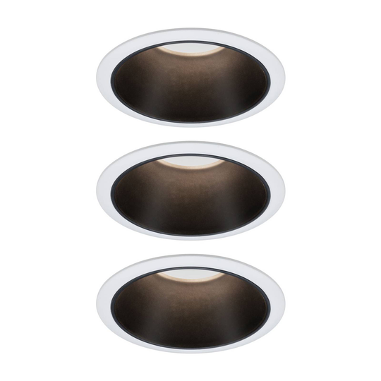 Paulmann Cole LED-spotlight, svart-vit, 3-pack