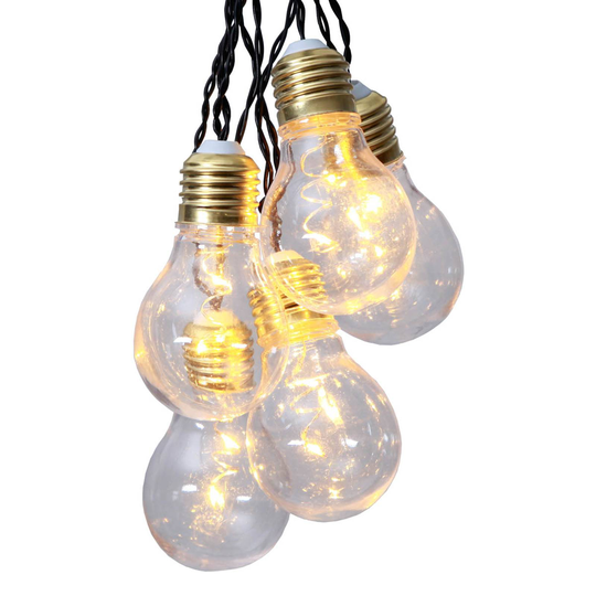 fem ljuskällor LED-ljuskedja Glow Battery