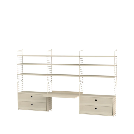 String Stringhylla kontor ask & beige - Kombination F