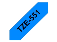 Brother TZe-551 - sort på blå 24mm x 8m