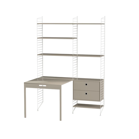 String Stringhylla kontor beige & vit - Kombination E