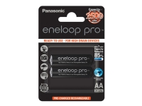 Panasonic eneloop pro BK-3HCDE/2BE - Batteri 2 x AA-typ - NiMH - (uppladdningsbara) - 2500 mAh
