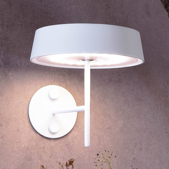 LED-vägglampa Miram med batteri, dimbar, vit