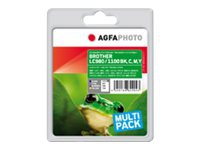 AgfaPhoto - Färg (cyan, magenta, gul, svart) - compatible - bläckpatron - för Brother DCP-193, 195, 197, 365, 373, 375, 377, 395, J715, MFC-255, 295, 5895, 795, J615