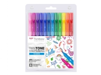 Marker Tombow TwinTone Rainbow 0,3/0,8 mm ass. farver (12 stk.)