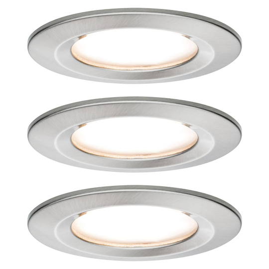Paulmann Nova LED-inbyggnadsspot 3-pack stel, järn