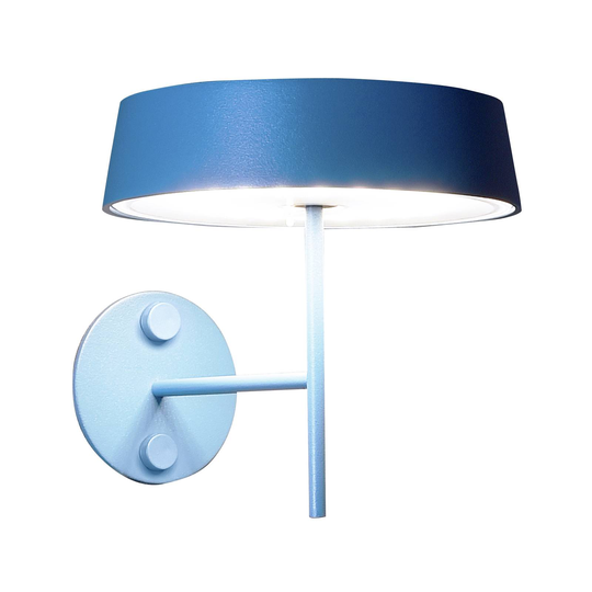 LED-vägglampa Miram med batteri, dimbar, blå