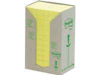 Post-it® Recycled Notes, Canary Yellow™, 24 blokke, 38 mm x 51 mm