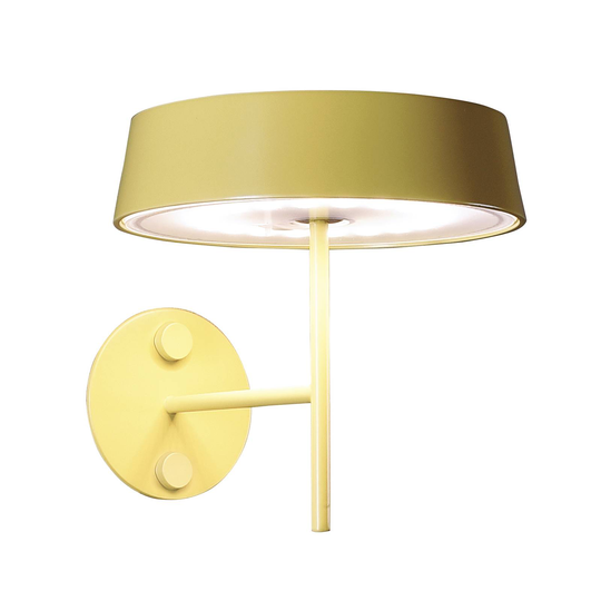 LED-vägglampa Miram med batteri, dimbar, gul
