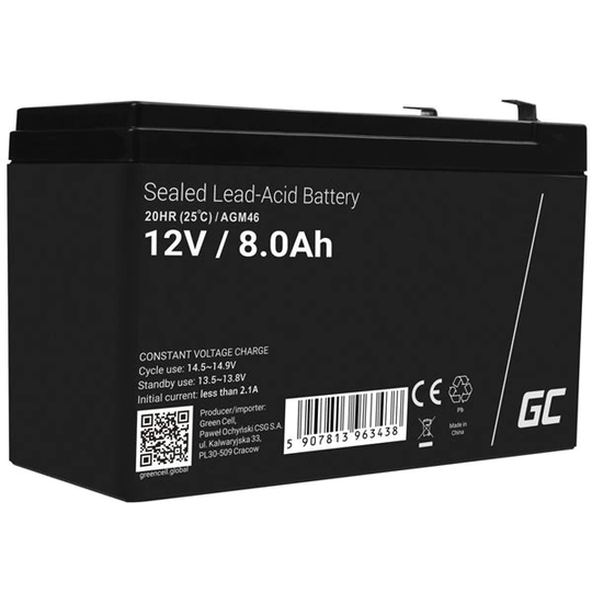 Green Cell AGM VRLA 12V 8Ah