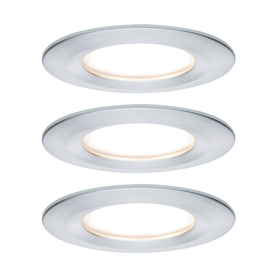 Paulmann 3-pack spot Nova Coin rund dimbar, alu.
