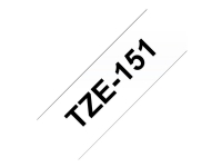 Brother TZe-151 - Standardlim - svart på klar - Rulle ( 2,4 cm x 8 m) 1 kassett(er) bandlaminat - för Brother PT-D600 P-Touch PT-750, D800, E550, E800, P750, P900, P950 P-Touch EDGE PT-P750
