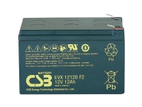 CSB Battery EVX 12120 EVX12120F2 Blybatteri 12 V 12 Ah Blyfleece (B x H x T) 151 x 100 x 98 mm Fladstik 6,35 mm Cyklusstabilt, Vedligeholdelsesfri, Lav