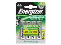 Energizer Accu Recharge Power Plus 2000 AA BP4, Laddningsbart batteri, AA, Nickel-metallhydrid (NiMH), 1,2 V, 4 styck, 2000 mAh