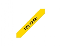 Brother TZFX621 - Svart på gult - Rulle (0,9 cm x 8 m) flexibel tape - för P-Touch PT-1080, 1250, 1290, 1400, 1650, 18, 1830, 1850, 1950, 2430, 2700, 3600, PT-GL-200