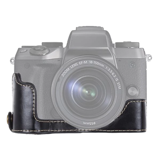 Underdelsskydd i PU läder till Canon EOS M5 Svart