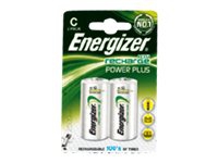 Genopladelige batterier Energizer NIMH C, pakke a 2 stk.