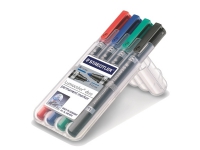 Marker Staedtler Lumocolor Duo 348 permanent F/M ass. farver (4 stk.)