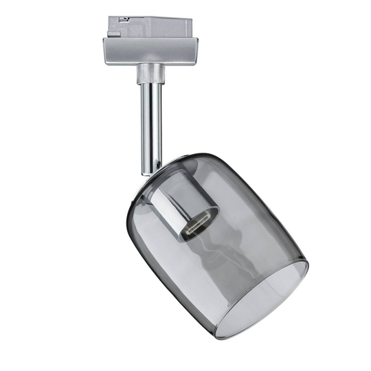 Paulmann URail Blossom grundpaket krom, glas rök
