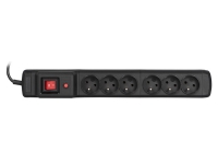 Activejet Combo Power Strip 6 Sockets 10m Black (ACJCOMBO6Gn10m)