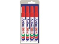 Marker Artline 90 rød 4-Blister
