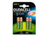 Duracell Recharge Ultra DX2400H - Batteri 4 x AAA - NiMH - (uppladdningsbara) - 850 mAh