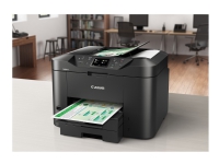 Canon MAXIFY MB2750 - Multifunktionsskrivare - färg - bläckstråle - A4 (210 x 297 mm), Legal (216 x 356 mm) (original) - A4/Legal (media) - upp till 22 sidor/minut (kopiering) - upp till 24 ipm (bilder per minut) (utskrift) - 500 ark - 33.6 Kbps - USB 2.0, LAN, Wi-Fi(n), USB-värd