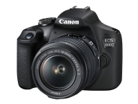 Canon EOS 2000D - Digitalkamera - SLR - 24.1 MP - APS-C - 1 080 p / 30 fps - 3x optisk zoom EF-S 18-55 mm IS II och EF 75-300 mm III-linser - Wi-Fi, NFC
