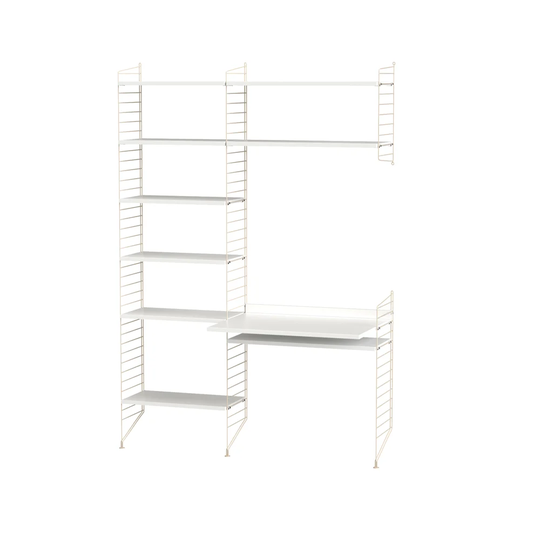 String Stringhylla kontor vit & beige - Kombination G