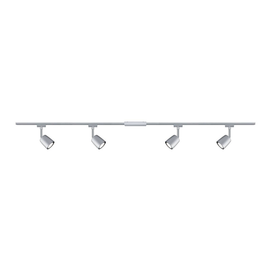 Paulmann URail Cover Set, 4 spottar, 2 skenor krom