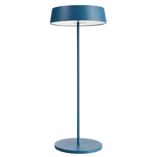 LED-bordslampa Miram med batteri, dimbar, blå