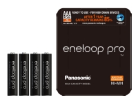 Panasonic eneloop pro BK-4HCDE/4LE - Batteri 4 x AAA - NiMH - (uppladdningsbara) - 930 mAh