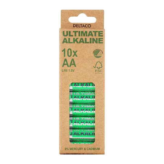 Deltaco AA-batterier (LR6) - 10-pack