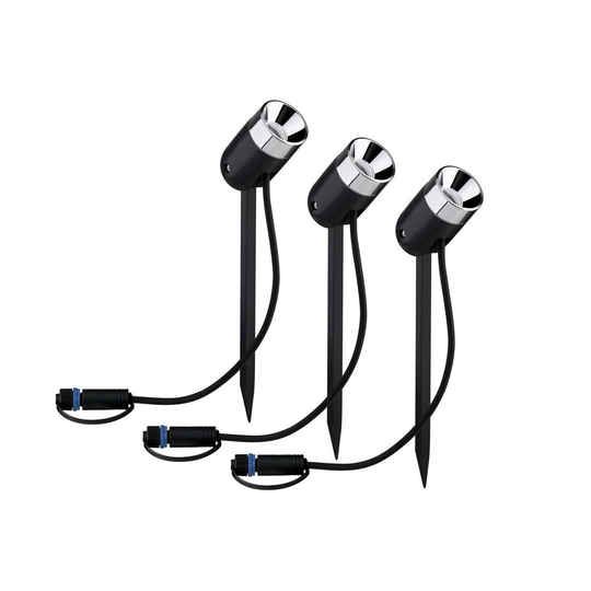 Paulmann Plug & Shine markspettslampa Pike 3-pack