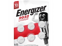Knapcelle batterier Energizer Lithium CR2032, 3V, pakke a 6 stk.