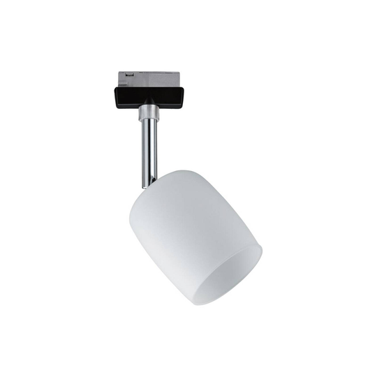 Paulmann URail Spot Blossom svart, satinerat glas