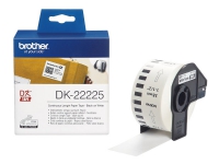 Brother DK-22225 - Papper - svart på vitt - Relle (3,8 cm x 30,5 m) 1 rulle (rullar) löpande etiketter - för Brother QL-1050, QL-1060, QL-500, QL-550, QL-560, QL-570, QL-580, QL-700
