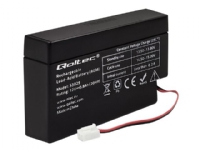 Qoltec - Batteri - Bly-syra - 800 mAh