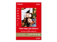 Canon Photo Paper Plus Glossy II PP-201 - Blank - A4 (210 x 297 mm) - 275 g/m² - 20 ark fotopapper - för PIXMA iP100, iP2600, iP2700, iX7000, MG2555, MG8250, MX7600, MX850, PRO-1, PRO-10, 100